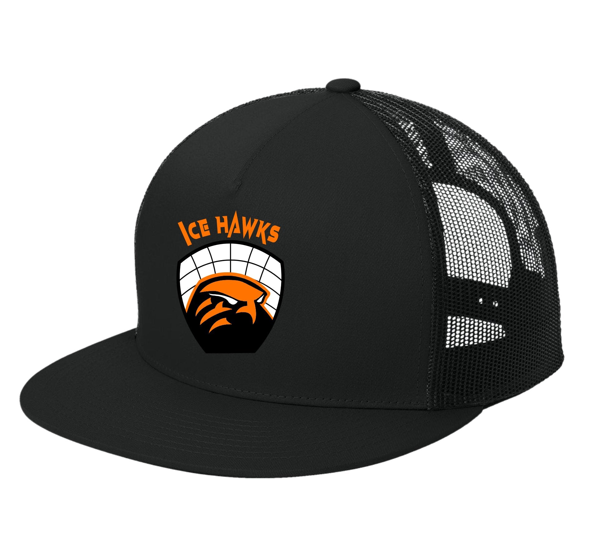 Ice Hawks Sport-Tek® YP Classics® 5-Panel Classic Trucker Mesh Back Cap