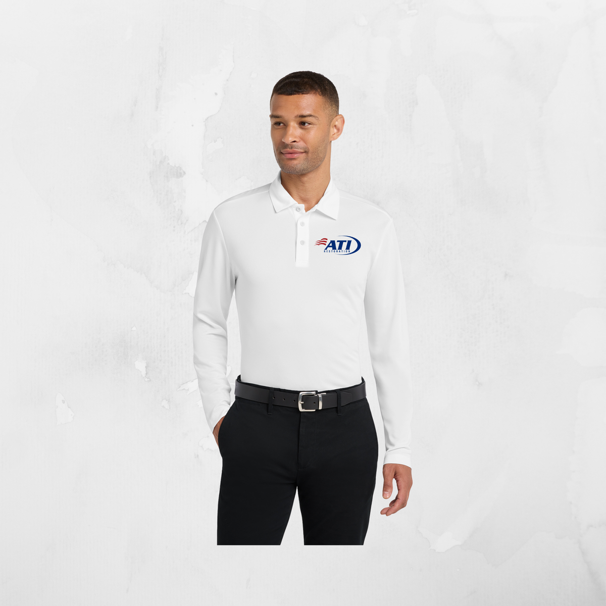 ATI Port Authority® Silk Touch™ Performance Long Sleeve Polo