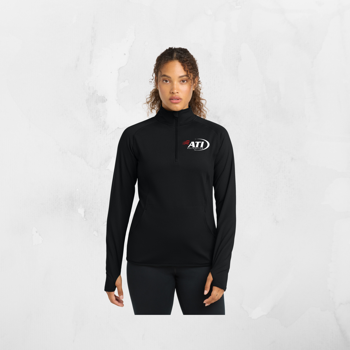 ATI Sport-Tek® Women's Sport-Wick® Stretch 1/4-Zip Pullover