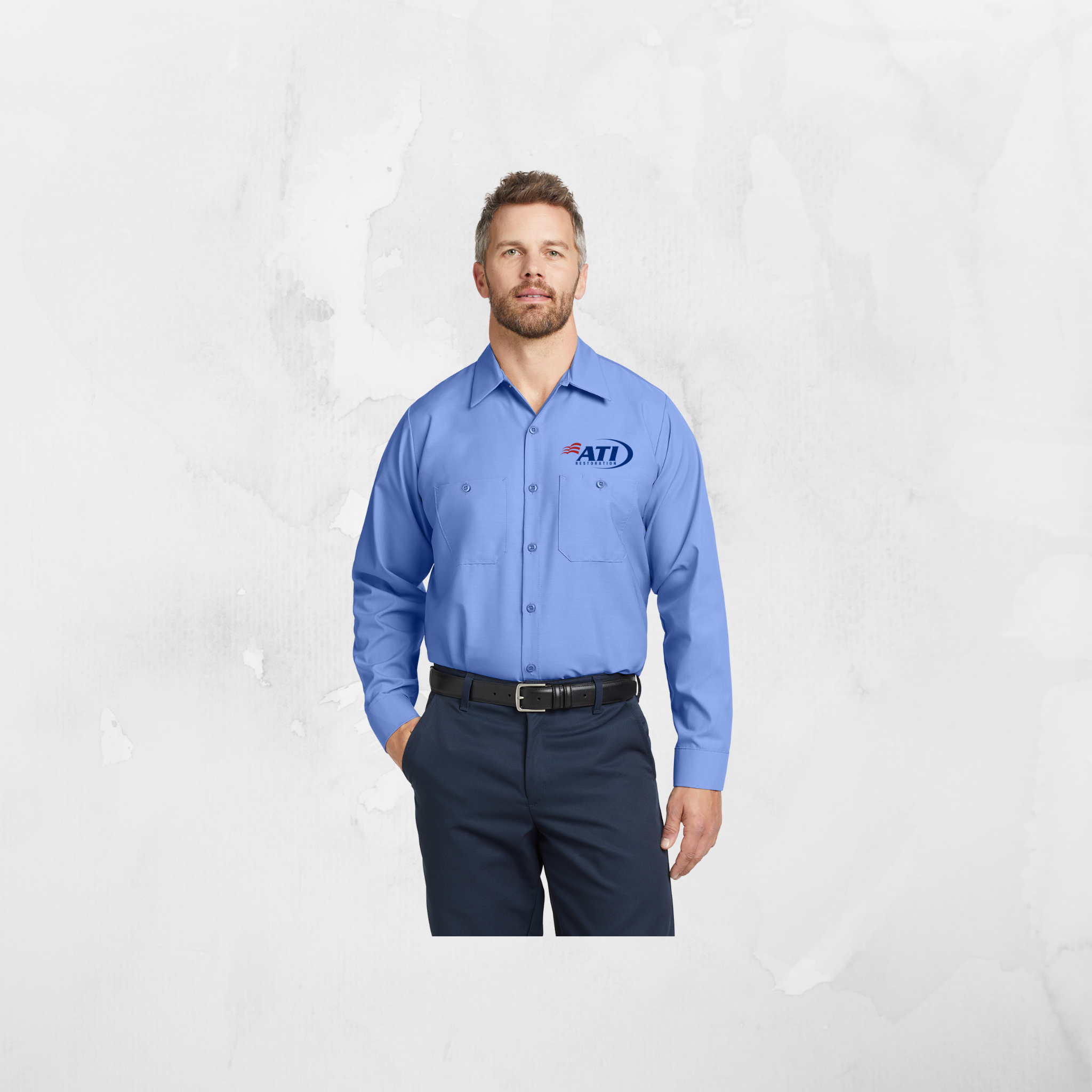ATI Red Kap® Long Sleeve Industrial Work Shirt