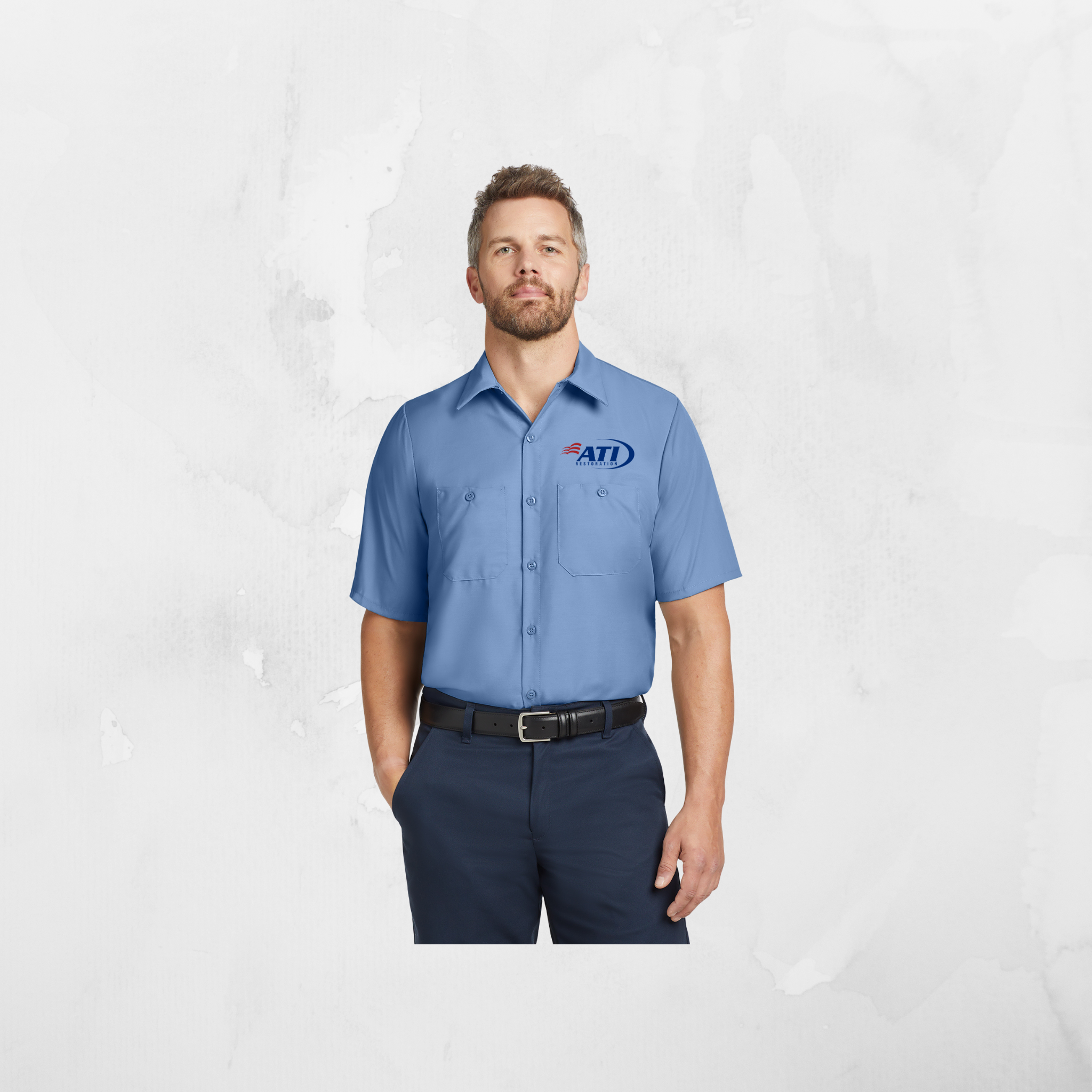ATI Red Kap® Short Sleeve Industrial Work Shirt