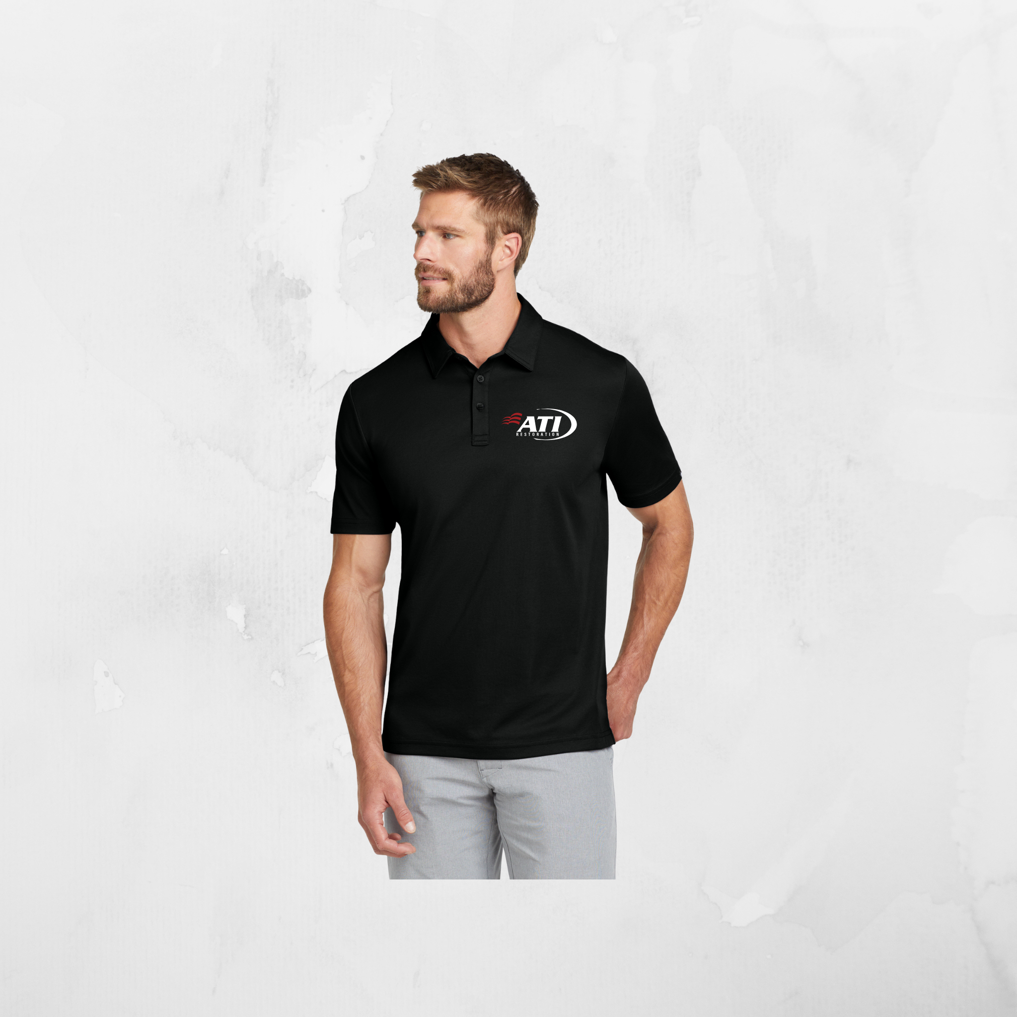 ATI TravisMathew Men's Oceanside Solid Polo