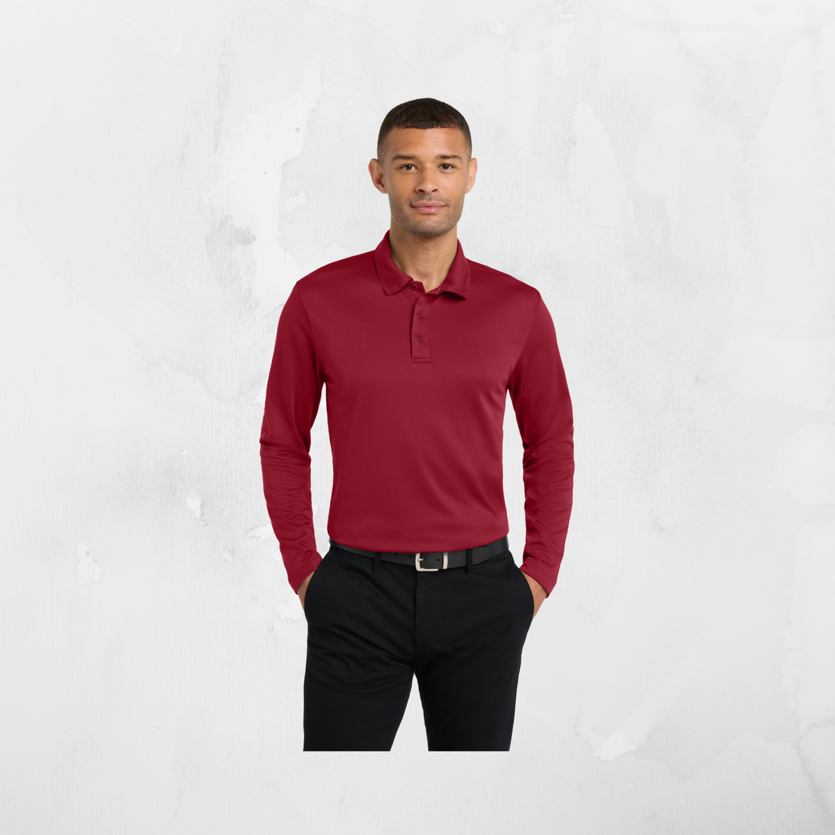 ATI Port Authority® Silk Touch™ Performance Long Sleeve Polo