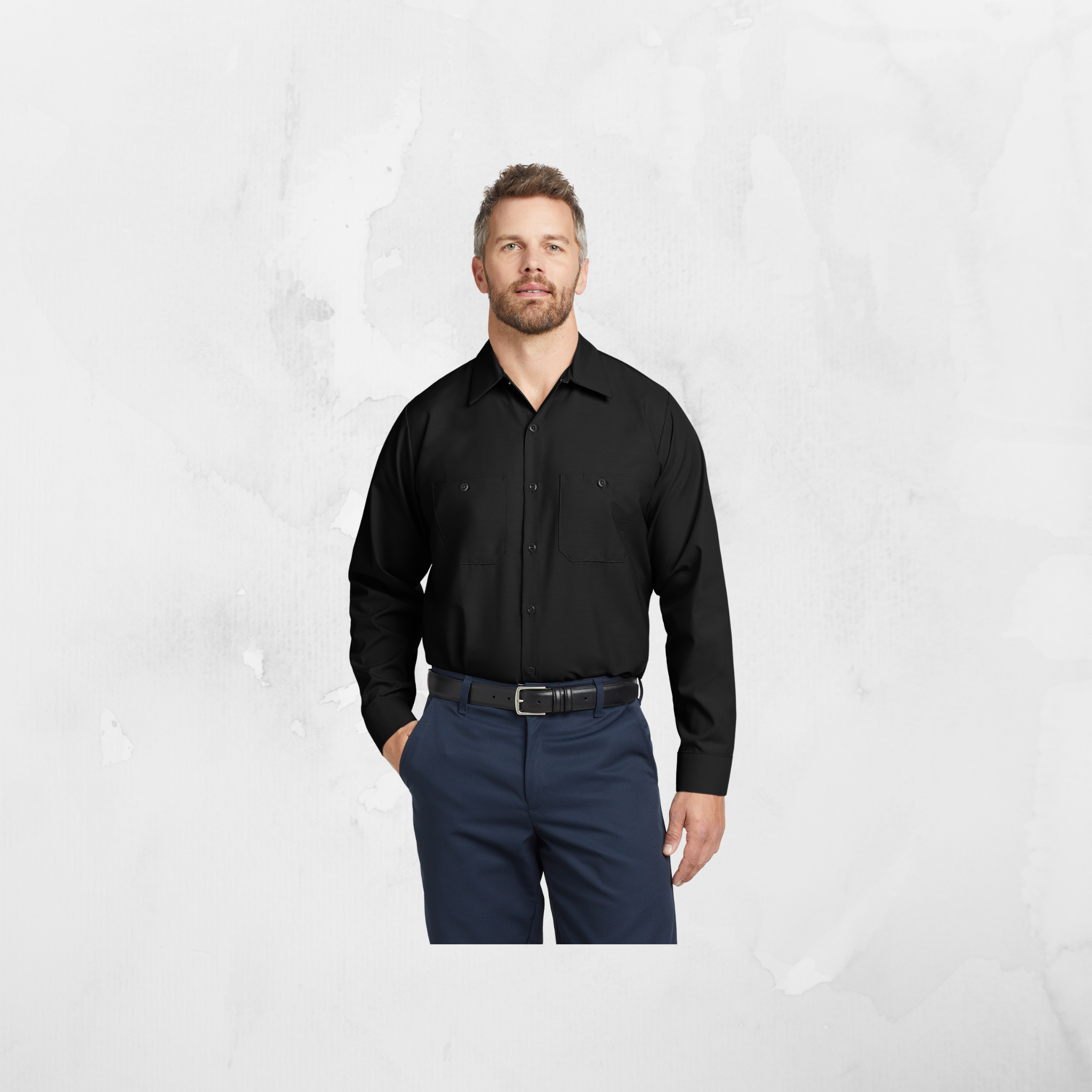 ATI Red Kap® Long Sleeve Industrial Work Shirt